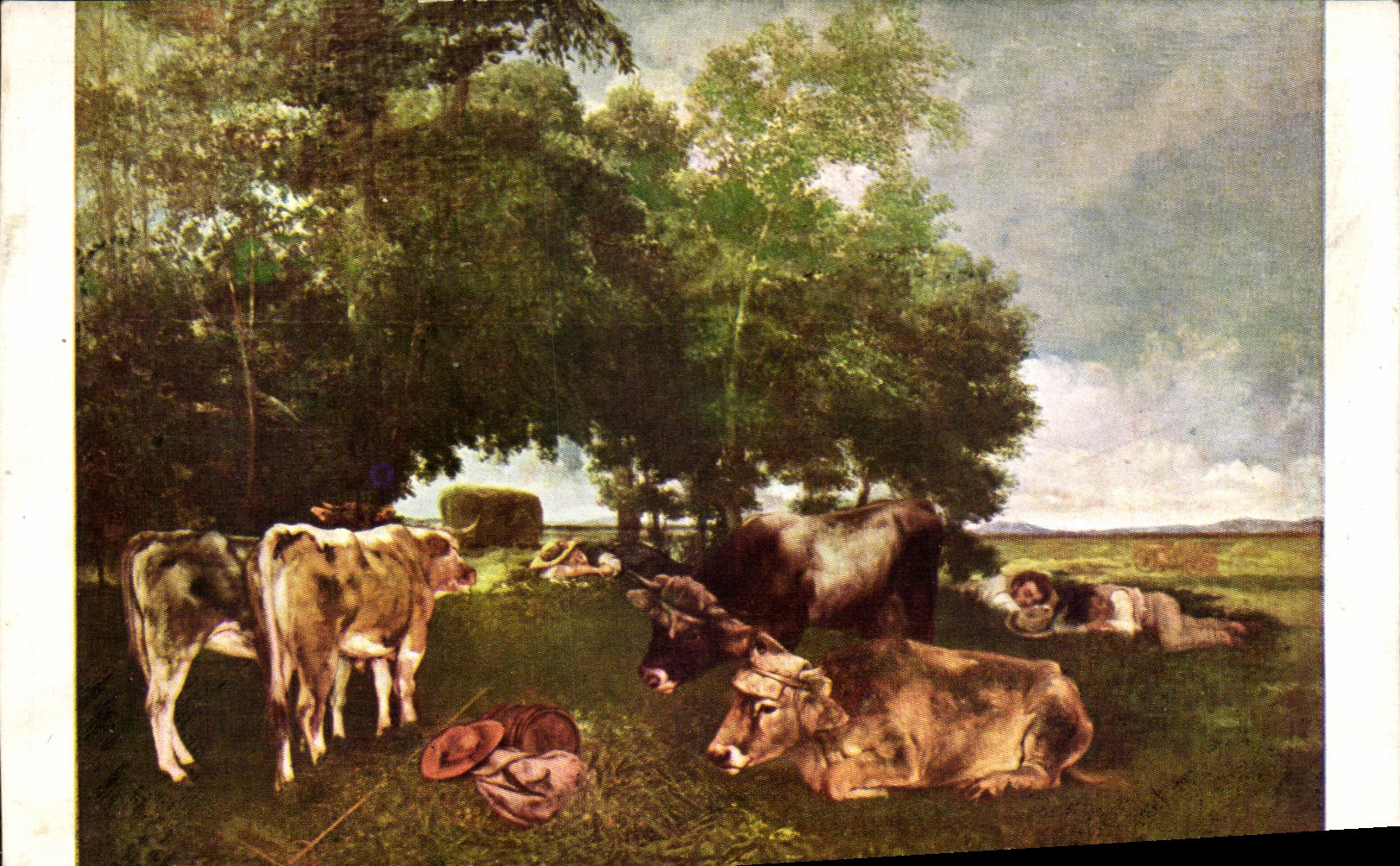 CPA Fantaisie Courubet La sieste Vaches 