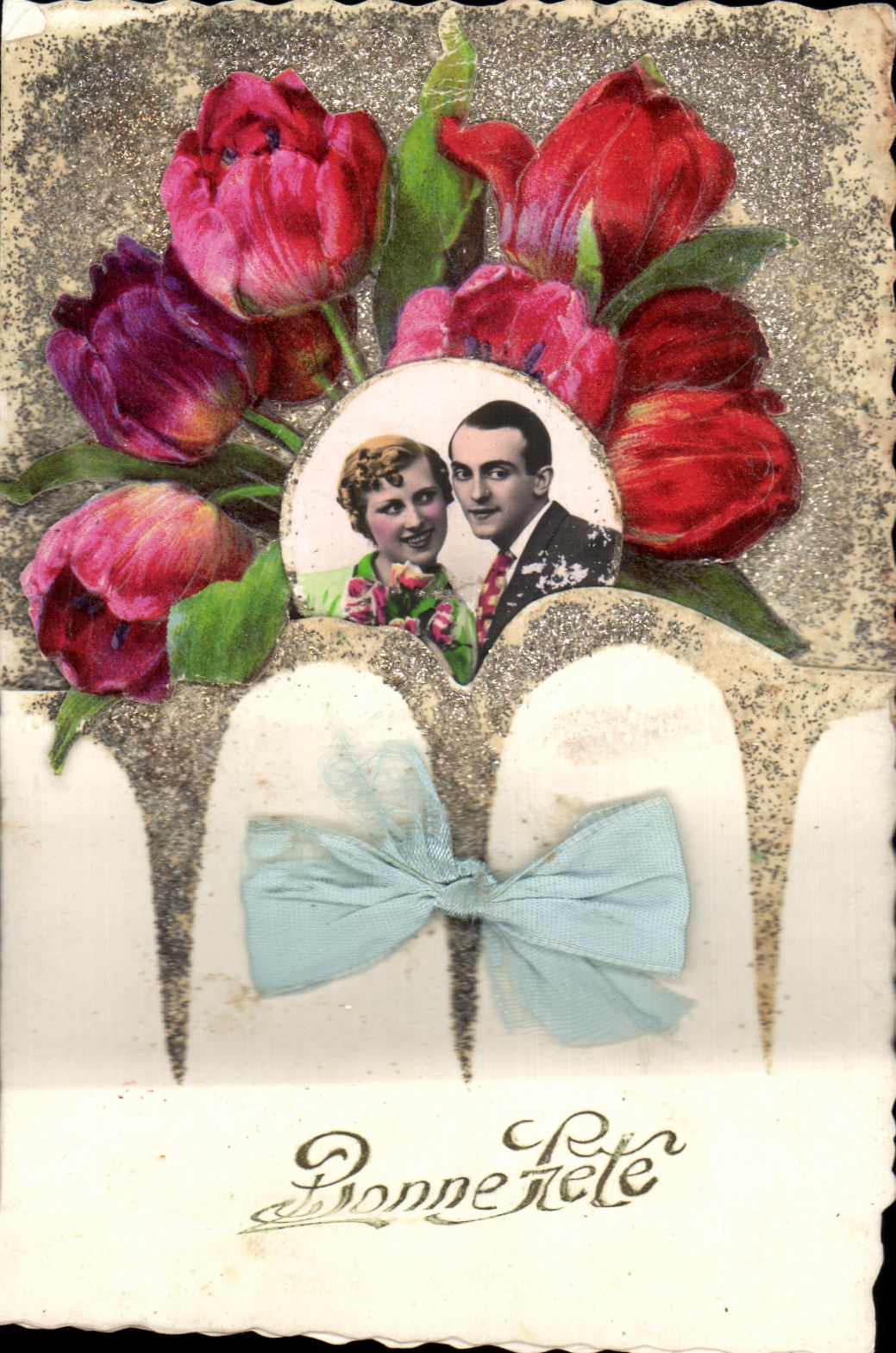 Bouquet de tulipes — photo de couple — Bonne Année