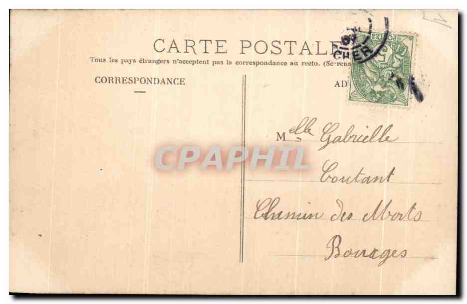 CPA Fantaisie Femme 1er avril poisson Paques — Rückseite