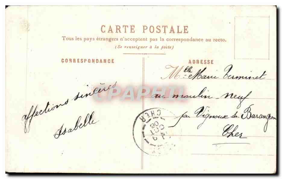 CPA Fantaisie Fleurs Pensees et paquerettes — Rückseite