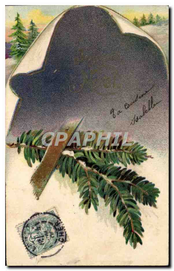 CPA Fantaisie Fleurs Joyeux Noel