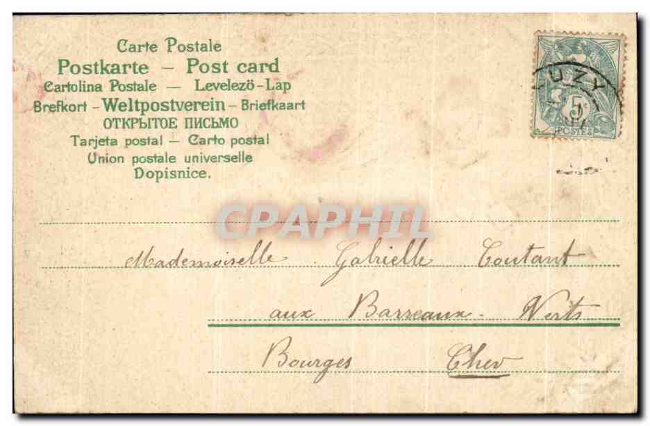 CPA Fantaisie Fleurs Colombe Fleurs  — Verso