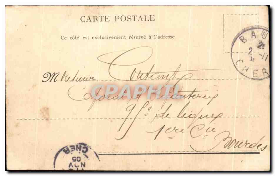 CPA Fantaisie Compagnie d'assurances L'amitie Constant  — Verso