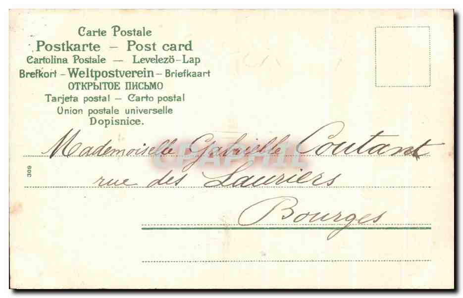 CPA Fantaisie Enfant Horloge Trefles — Rückseite