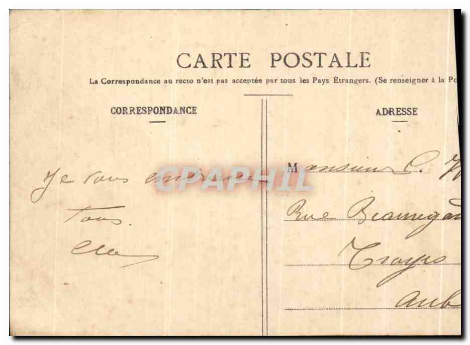 CPA Cochinchine Cholon La Rue des Marins Vietnam Indochine — Verso