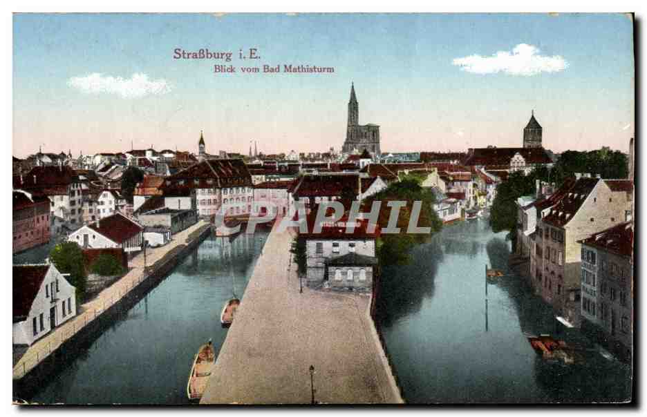 CPA Strassburg Blick vom Bad Mathisturm