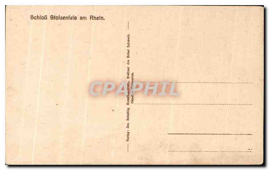 CPA Schlob Stolzenfels am Rhein — Back