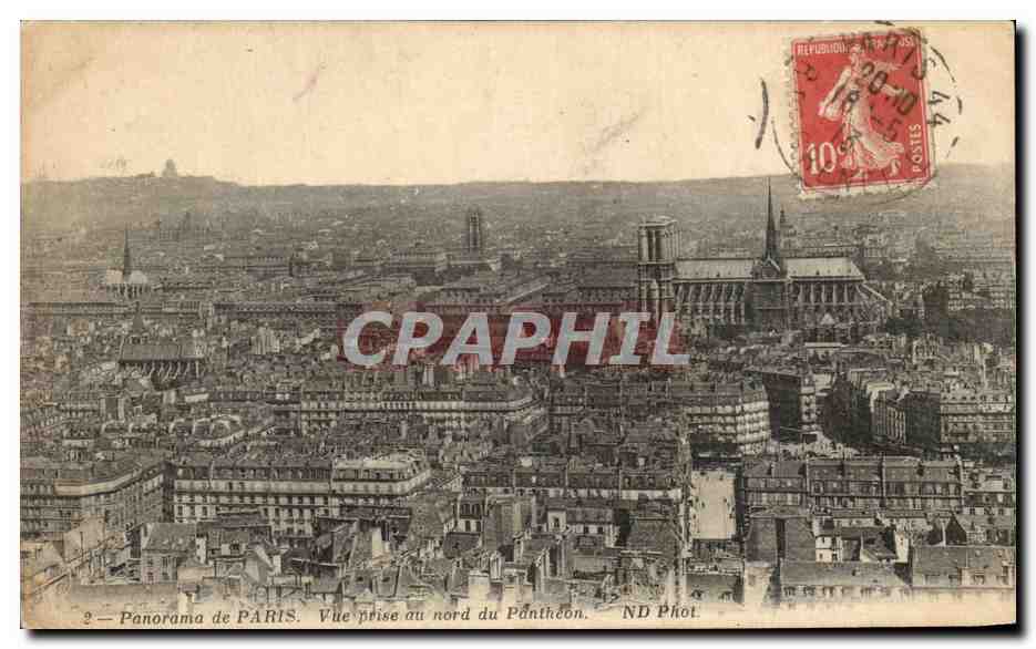 CPA Panorama de Paris Vue prise au nord du Pantheon