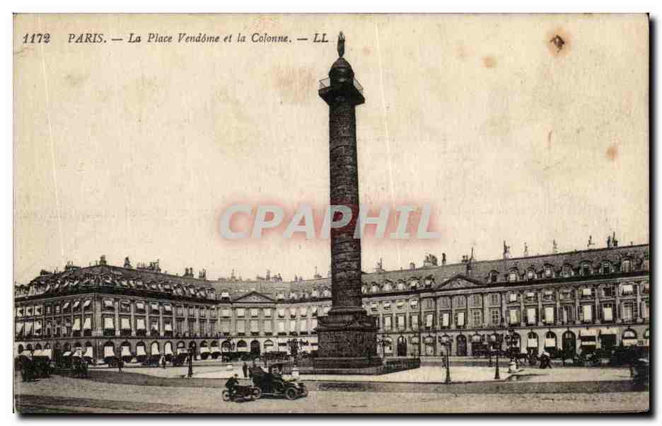 CPA Paris La Place Vendome et la Colonne LL