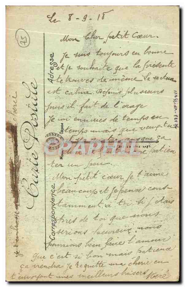 CPA Paris La Place Vendome et la Colonne LL — Rückseite