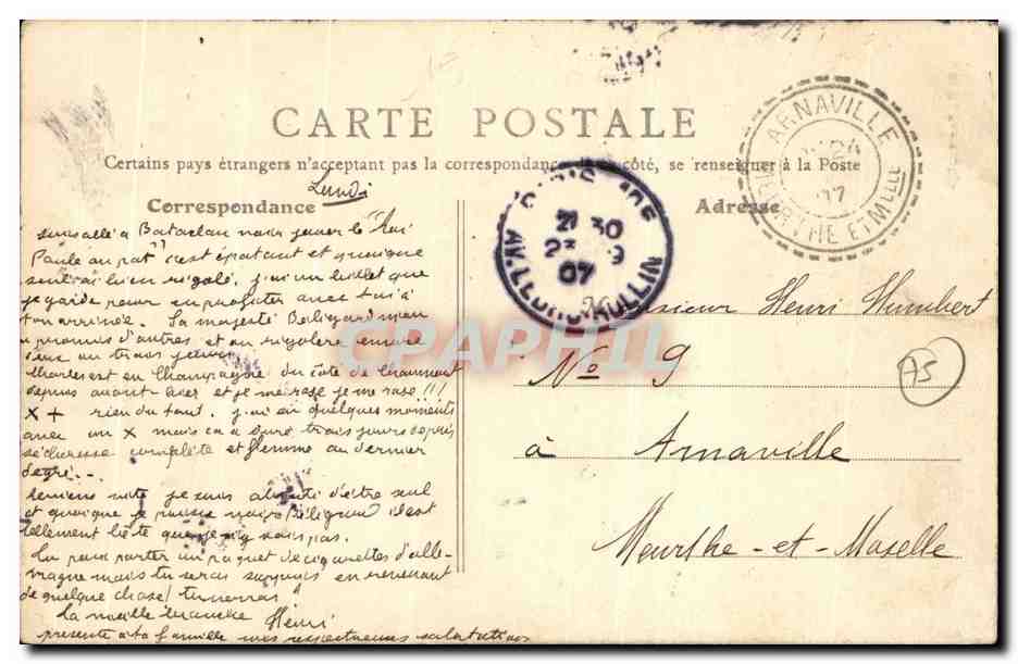 CPA Paris Monument Charlet Militaria Coq gaulois  — Rückseite