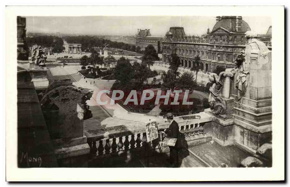 CPA Les petits Tableaux De paris Jardins du Louvre et des Tuileries 