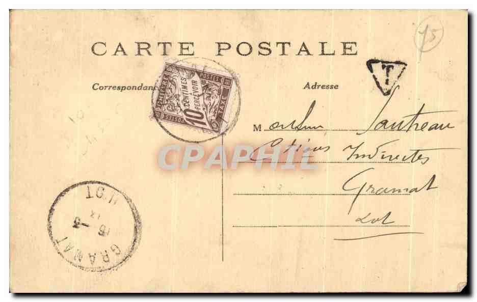 CPA Paris La Tour Eiffel Et La Seine Peniche  — Rückseite