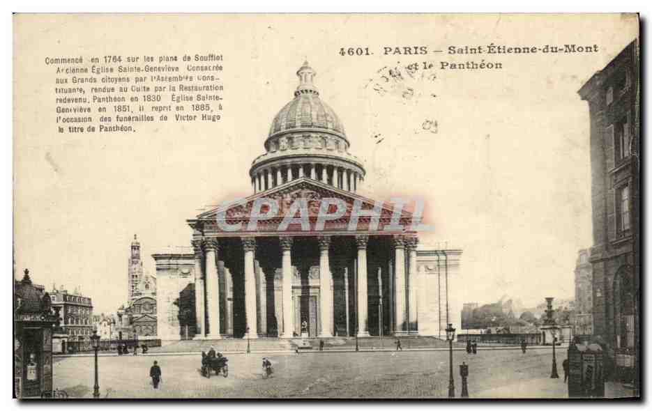 CPA Paris Saint Etienne Du Mont Et La Pantheon