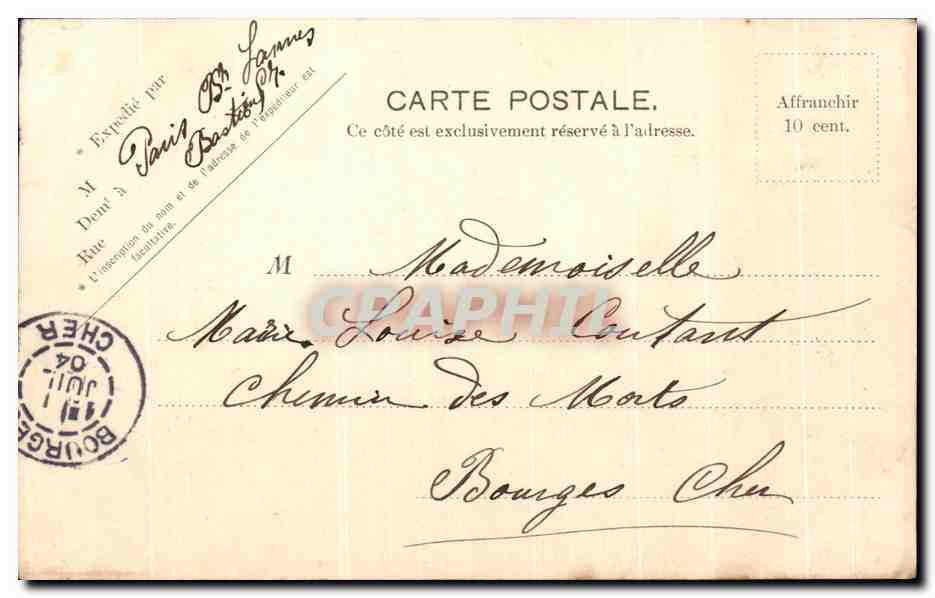 CPA Paris Le Sacre Coeur Les Domes Montmartre — Rückseite