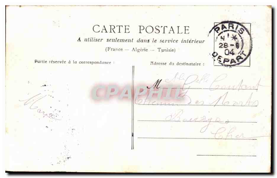CPA Paris La Porte St Denis — Rückseite