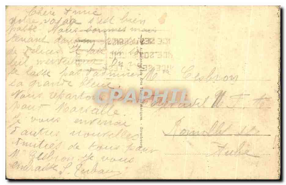 CPA Nice Qual des Etats Unis le Chateau et la Mont Boron — Rückseite