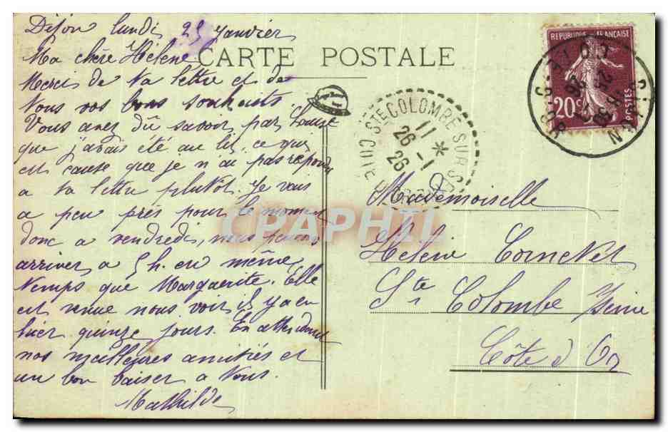 CPA Dijon Monument aux Morts de la Guerre Rond Point du Parc Militaria  — Verso