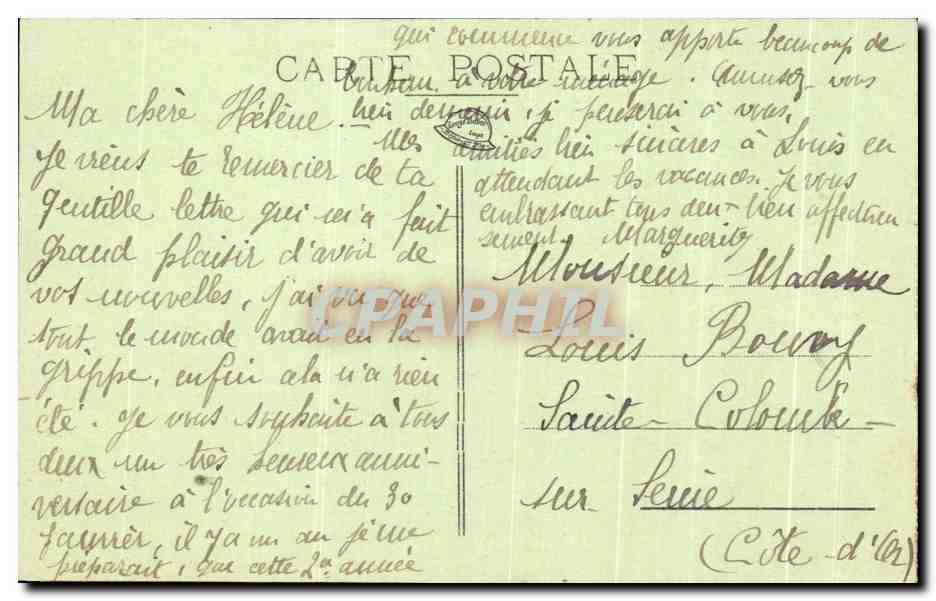 CPA Dijon Vue Generale prise de la Tour de I'Hotel de Ville Ouest — Rückseite