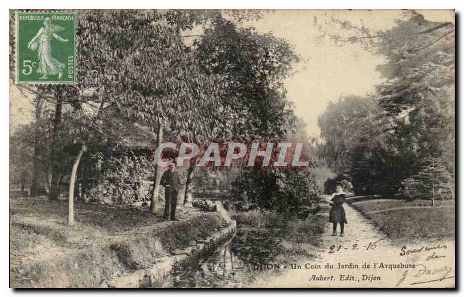 CPA Dijon Un Coin du Jardin de I'Arquebuse