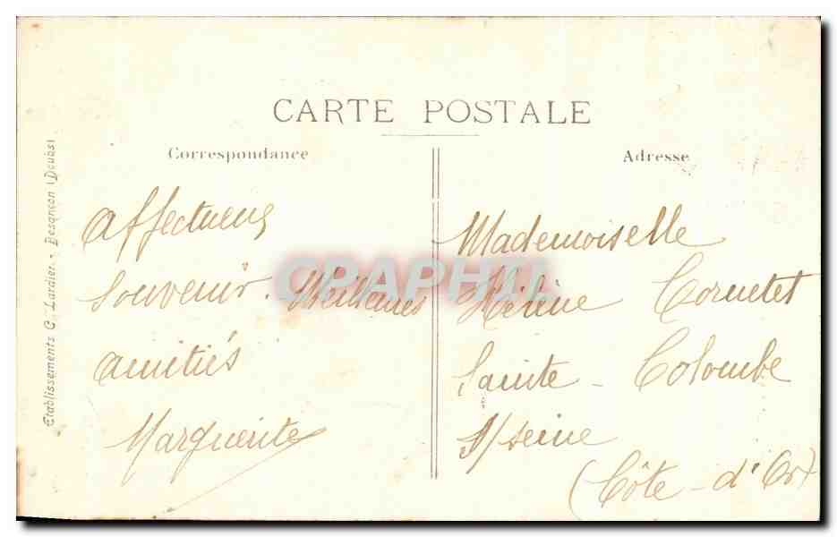 Le Saut du Doubs en été — Les Sites Pittoresques de Franche-Comté — C-L-B n°835 — Reverso