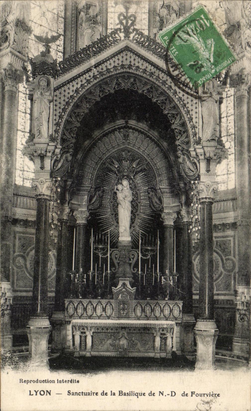 LYON — Sanctuaire de la Basilique N.-D. de Fourvière — Reproduction interdite