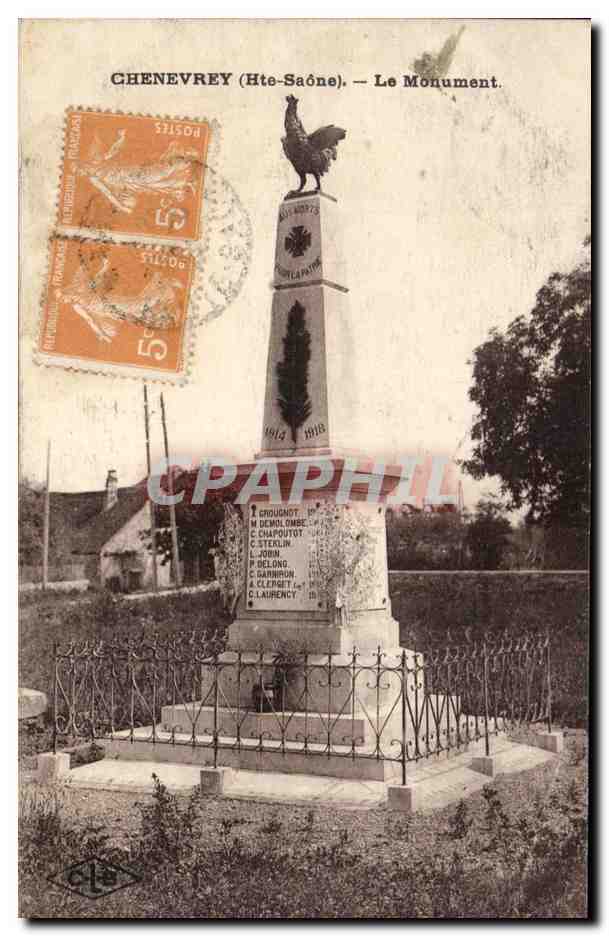 Chenevrey (Hte-Saône) — The Monument — Publisher C. Lardier, Besançon (Doubs)