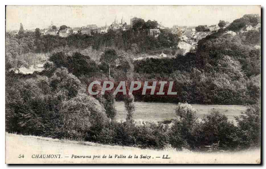 CPA Chaumont Panorama pris de la Vallee de la Suize
