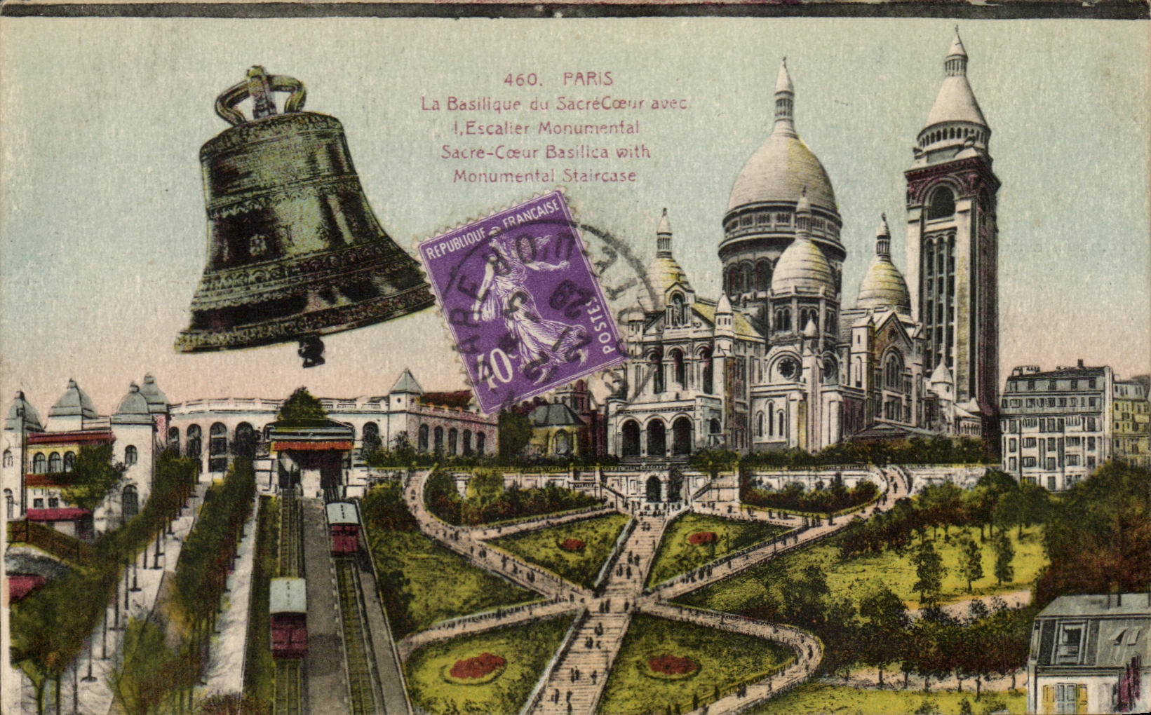 Paris — Basilique du Sacré-Cœur avec l'Escalier Monumental — éditeur Paris