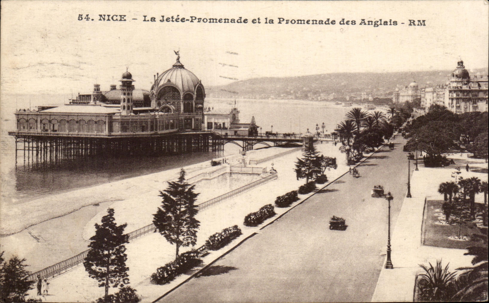 CPA Nice La Jetee Promenade et la Promenade des Anglais