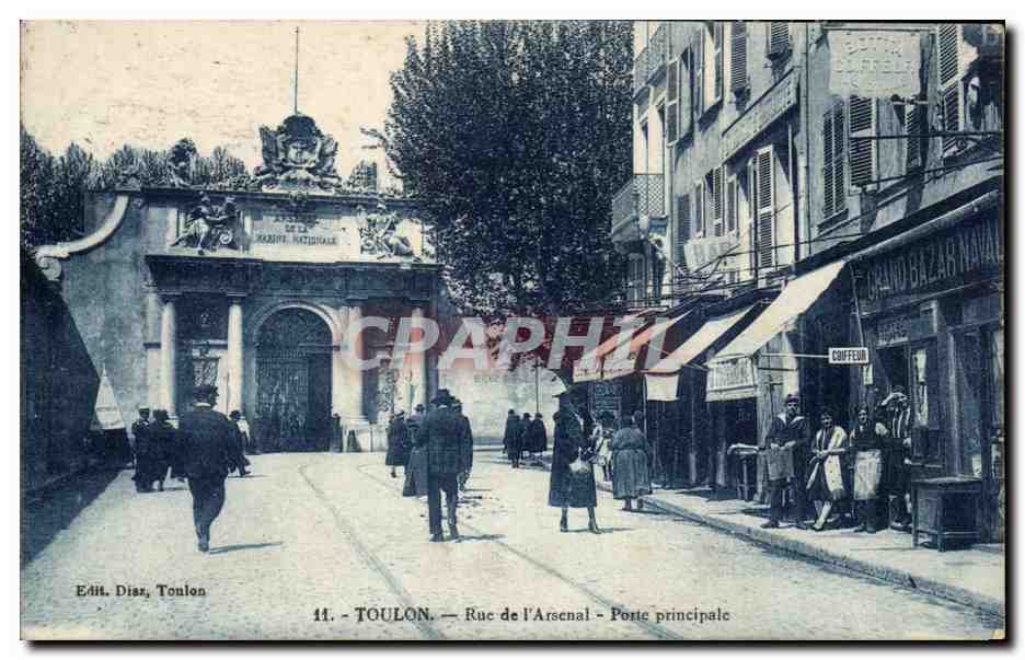 Toulon — Rue de l'Arsenal — Porte principale — Édit. Diss, Toulon, n° 11