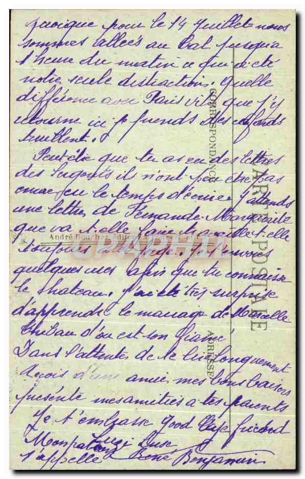 CPA Chateau de Sache Chambre de Balzac — Rückseite