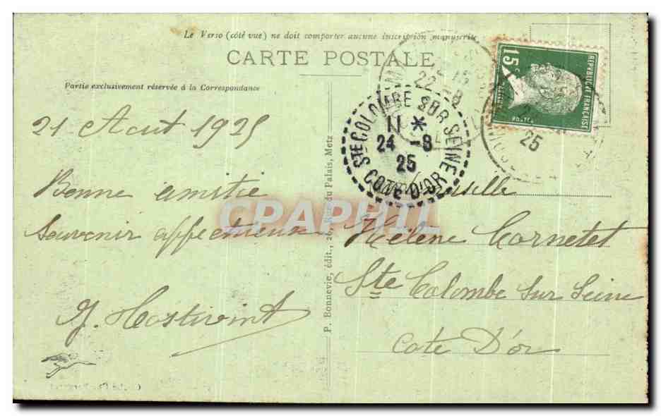 CPA Metz Moyen Pont et Eglise Reformee Soldats Militaria — Verso