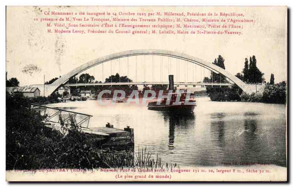 Brücke von Vauvray (Eure) — Eröffnung 14. Oktober 1925 — Verleger Leonard, Nr. 24