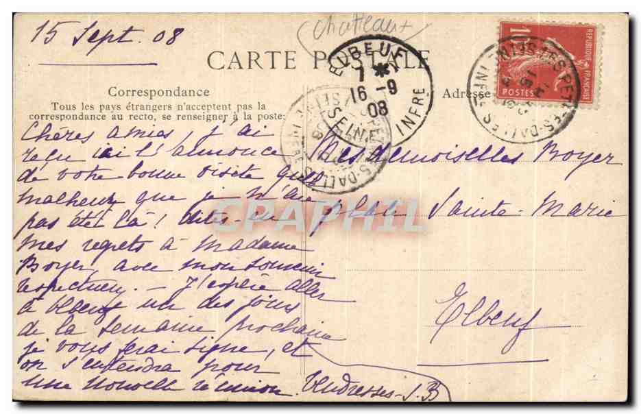 CPA Le Littoral Porte Du Chateau D'Auberville Pres Veulettes — Rückseite