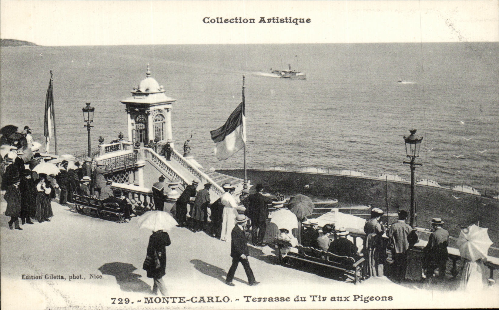 CPA Monte Carlo Terrasse du tir aux pigeons 