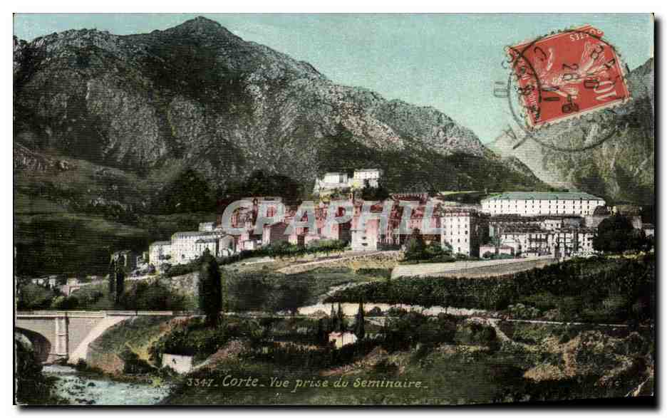 CPA Corte Vue Prise du Seminaire Corse Corsica