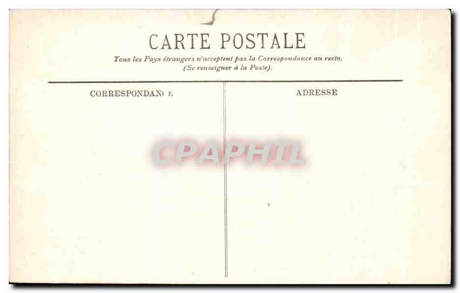 CPA Marseille La Bourse et le Cannebiere Tramways — Rückseite