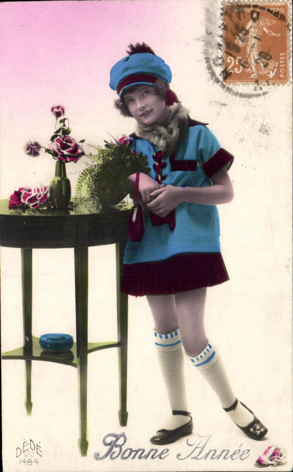 CPA Bonne Annee Fantaisie Enfant 