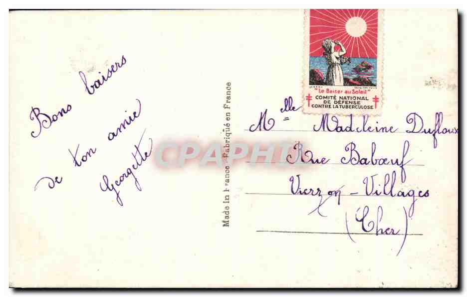 CPA Bonne Annee Fantaisie Enfant  — Verso