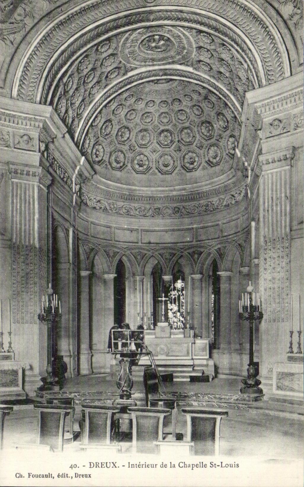 Dreux — Interno della Cappella di San Luigi — Ch. Foucault, editore, Dreux