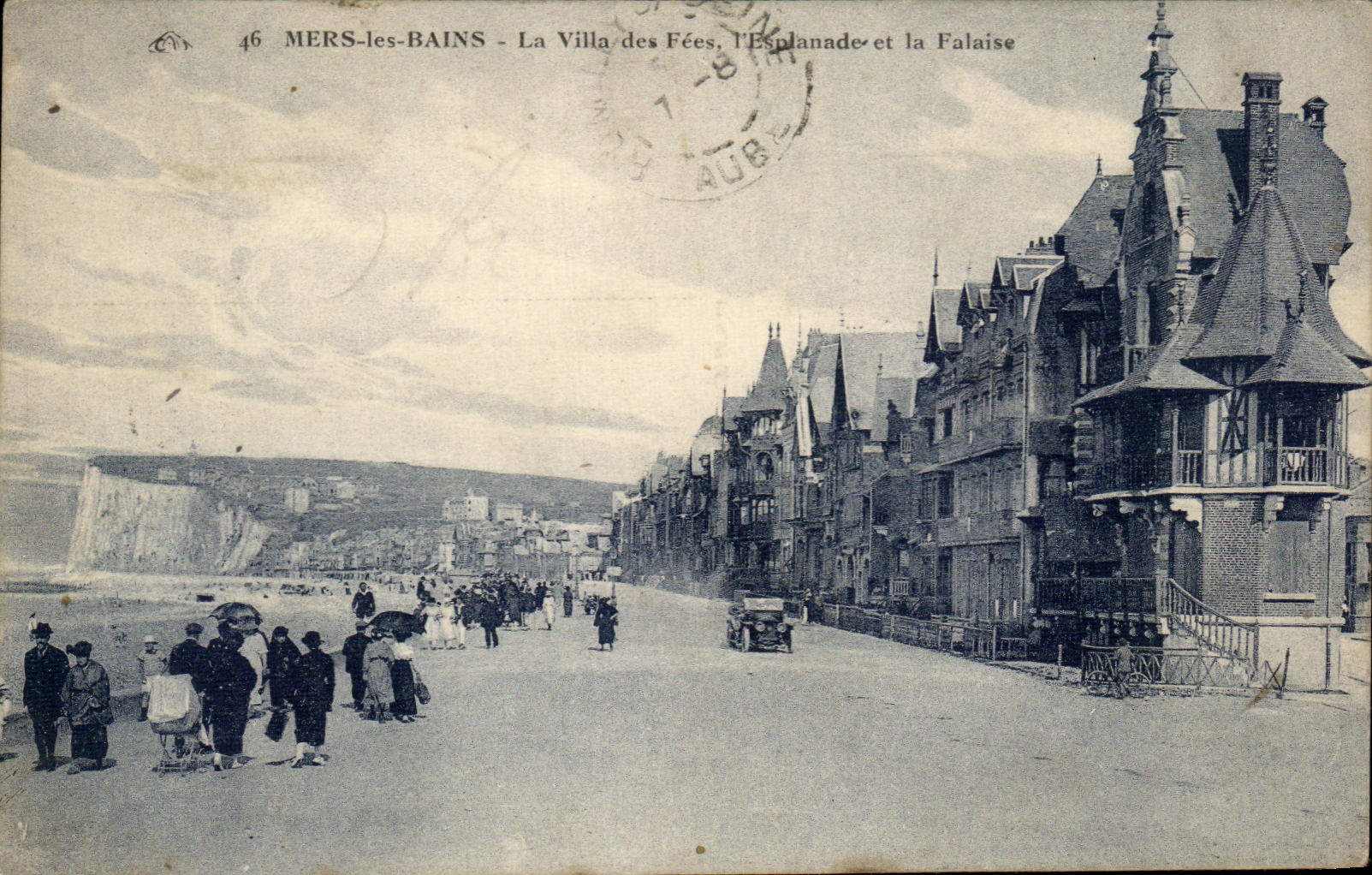 CPA Mers Les Vains La Villa Des Fees l'esplanade et la falaise