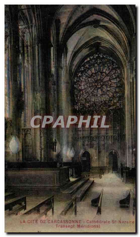 CPA La Cite De Carcassonne Cathedrale Transept Meridional