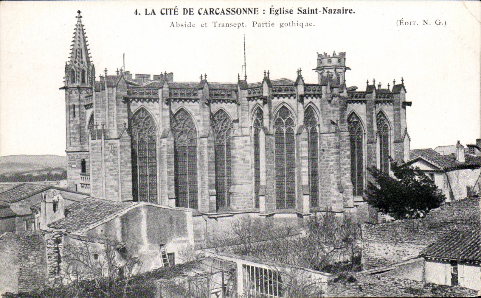 CPA La Cite De Carcassonne Eglise Saint Nazaire Abside Et Transept