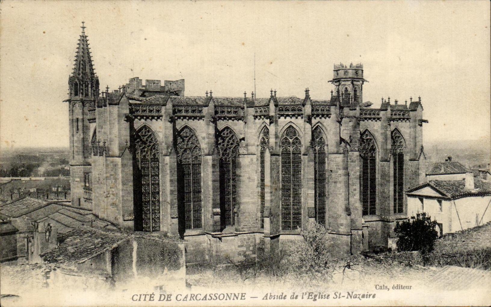 CPA Cite De Carcassonne Abside De L'Eglise St Nazaire