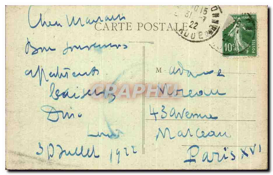CPA Cite De Carcassonne Abside De L'Eglise St Nazaire — Verso