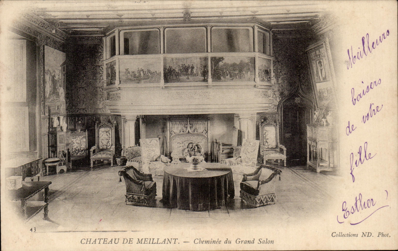 Schloss Meillant — Kamin des Großen Saals — Sammlung ND. Fot. n°43