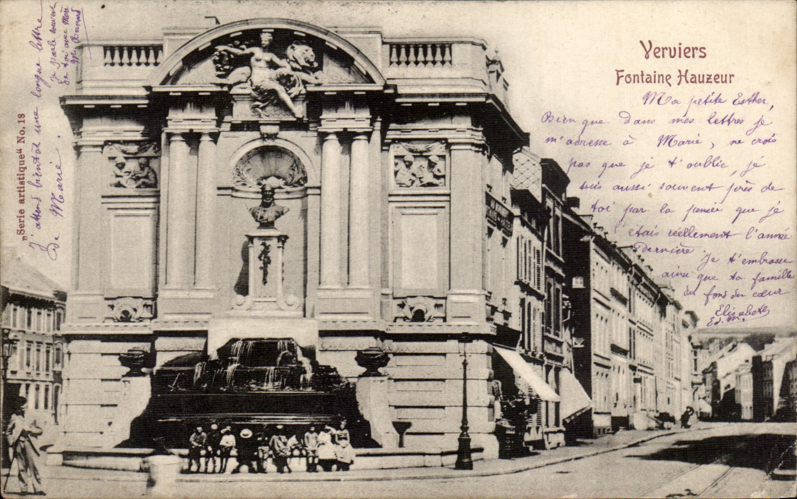 Verviers — Fontaine Hauzeur — Série artistique No.18, Éd. La Maire
