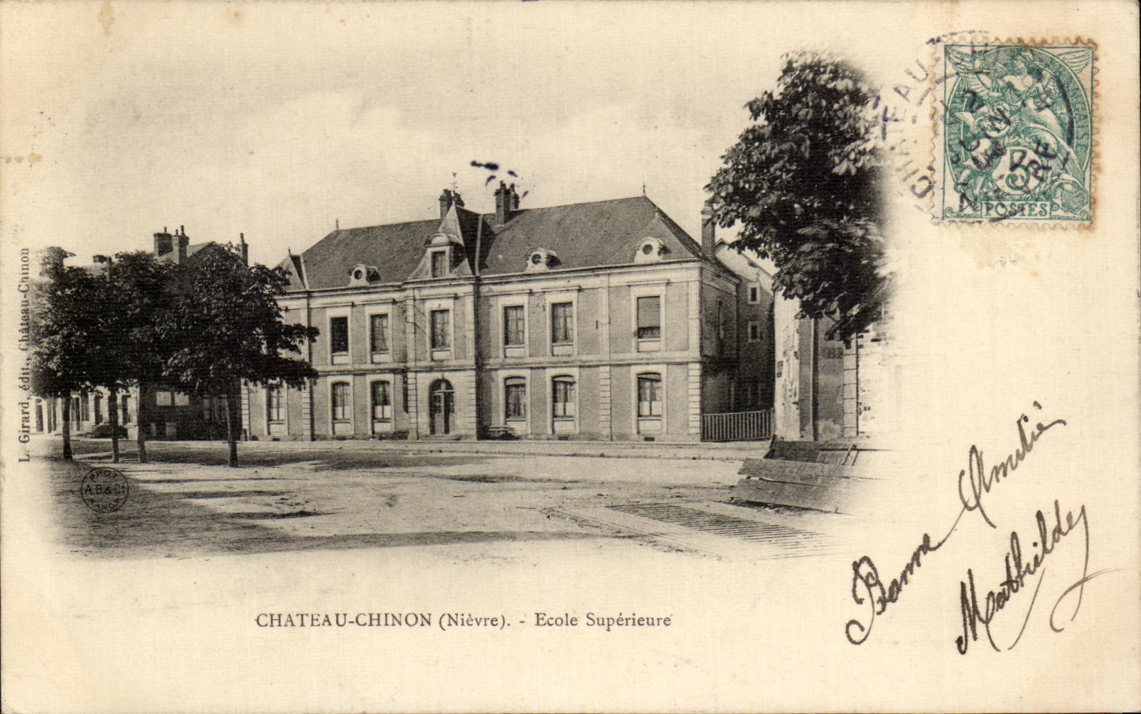 Château-Chinon (Nièvre) — École Supérieure — L. Girard, éd., Château-Chinon