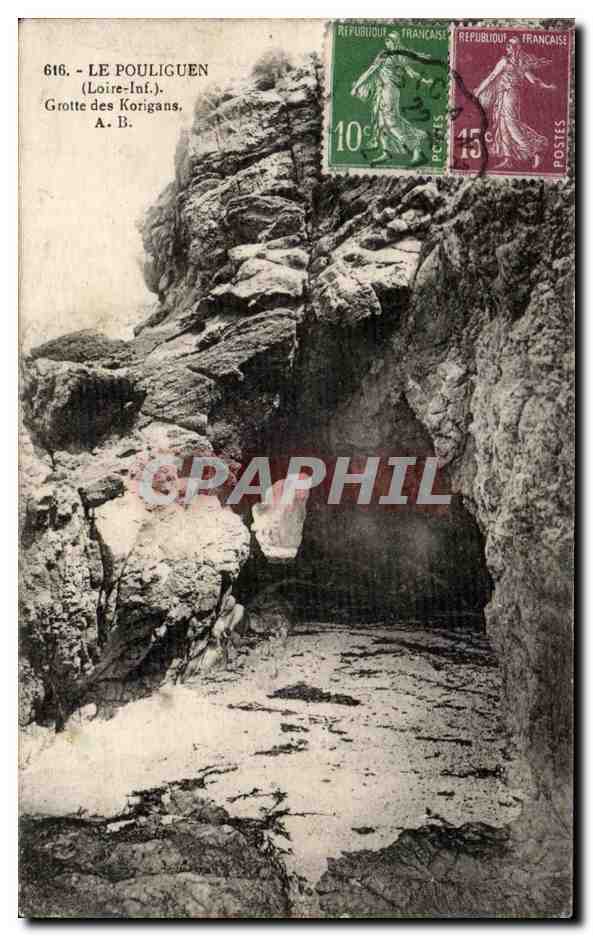 CPA Le Pouliguen Grotte des Korigans